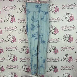 Bombshell Sportswear leggings tights corset back detail Light Blue Tie-Dye
